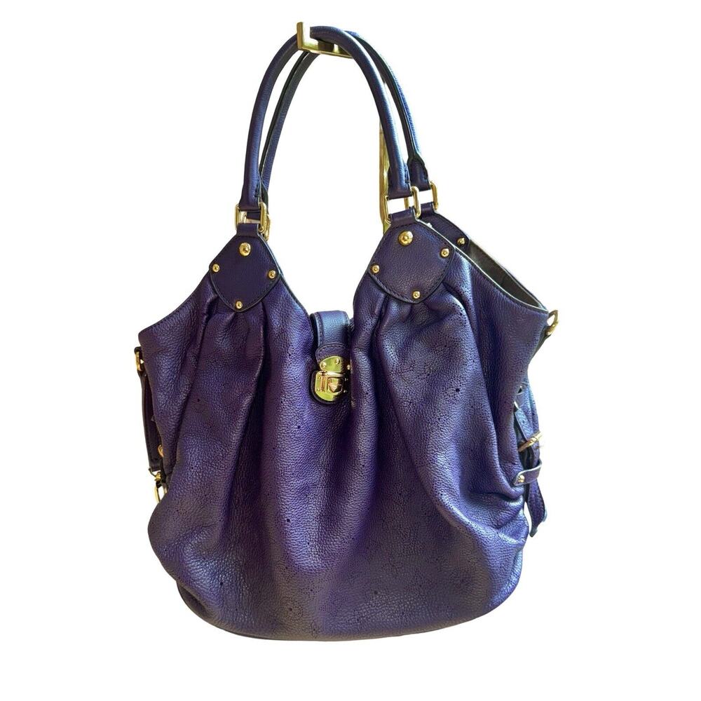 Louis Vuitton Mahina L Leather Monogram Hobo Handbag Shoulder Bag Purse
